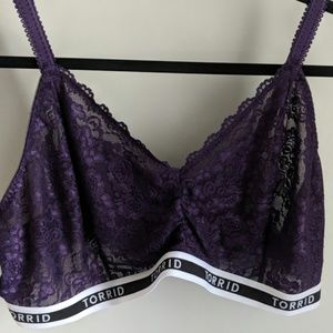 Purple lace bralette Torrid Sz. 4 NWT